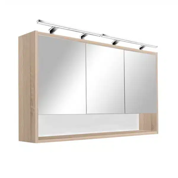 Luna 120 felső tükrös szekrény Szürke Sonoma tölgy