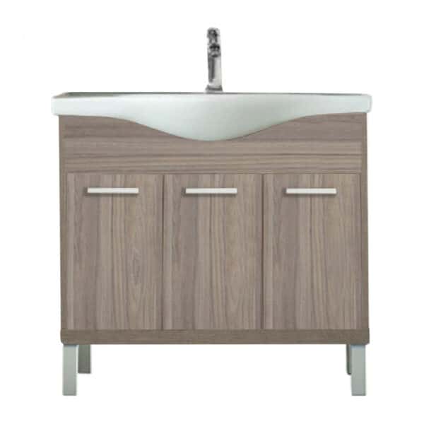 MS 85 alsó fürdőszoba bútor három ajtós Szürke Sonoma tölgy