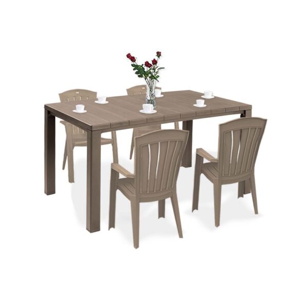 Sanjulie 6+1 kerti bútor garnitúra szett cappuccino