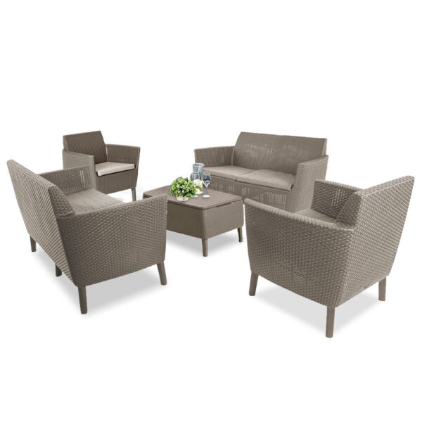 Salemo Large duo kerti bútor garnitúra cappuccino