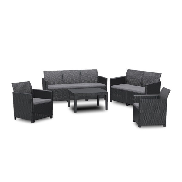 Claire II 7 személyes kerti bútor garnitúra orlando asztallal grafit