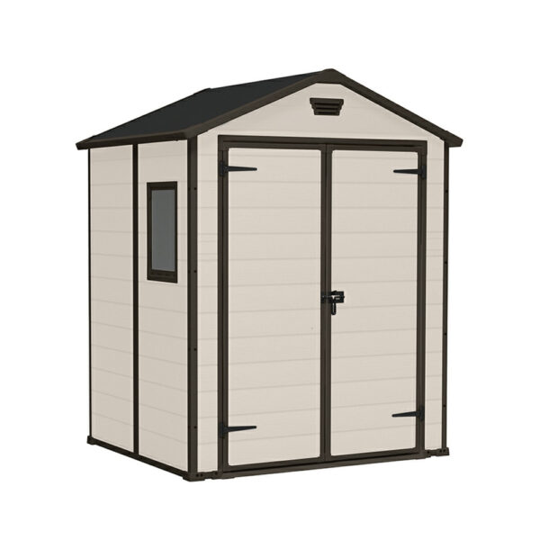 MANOR 6X5 MŰANYAG KERTI HÁZ BEIGE SZÍNBEN