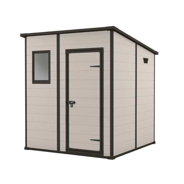 MANOR 6X4 MŰANYAG SZERSZÁMOS HÁZ BEIGE  SZÍNBEN