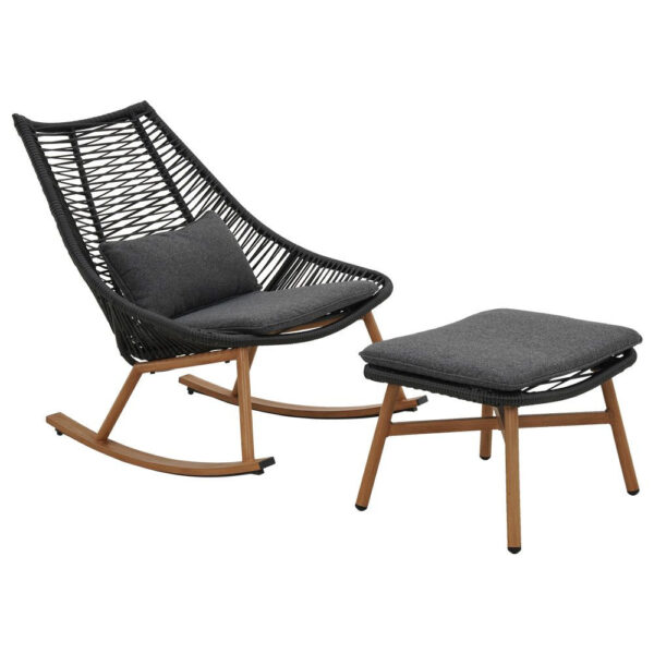 Helsinki hintaszék lábtartóval