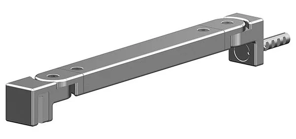 Sanplast A0055-38Pót kitámasztó walk-in zuhanyhoz, vízszintes, szögben állítható, mindkét vége szabályozható, 57cm, Fényes (sb) Pót kitámasztó, walk-in