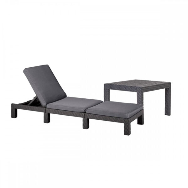 Daytona kerti nyugágy set Rosario asztallal grafit
