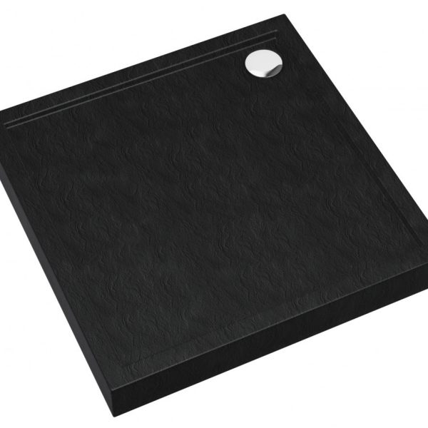 David 80 szögletes fekete akril zuhanytálca