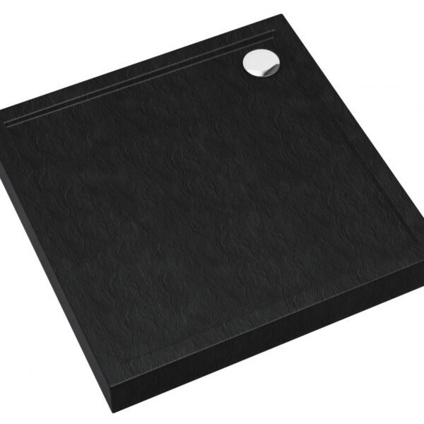 David 80 szögletes fekete akril zuhanytálca