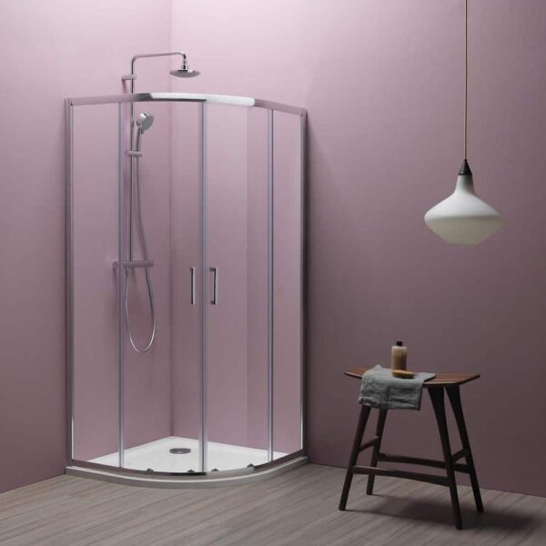 Kolpa San Eco Quat TKP 90x90 negyedköríves zuhanykabin ezüst profillal