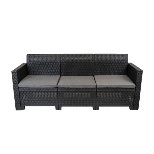 Nero 3 üléses kerti kanapé grafit