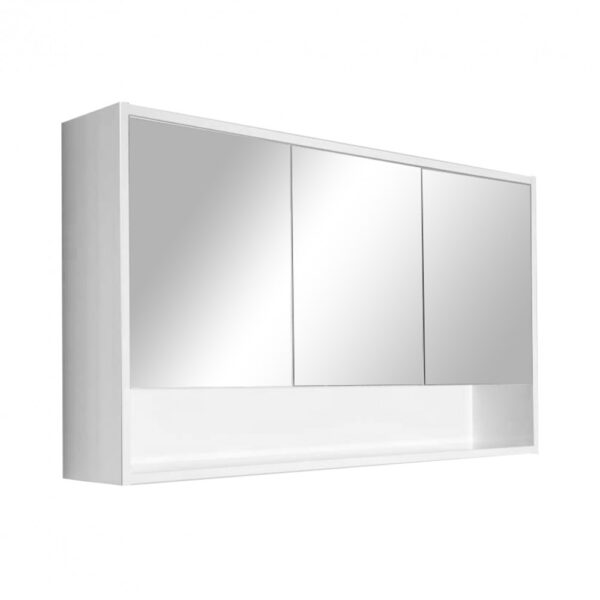 Luna 120 felső tükrös szekrény, Tükörfényes fehér