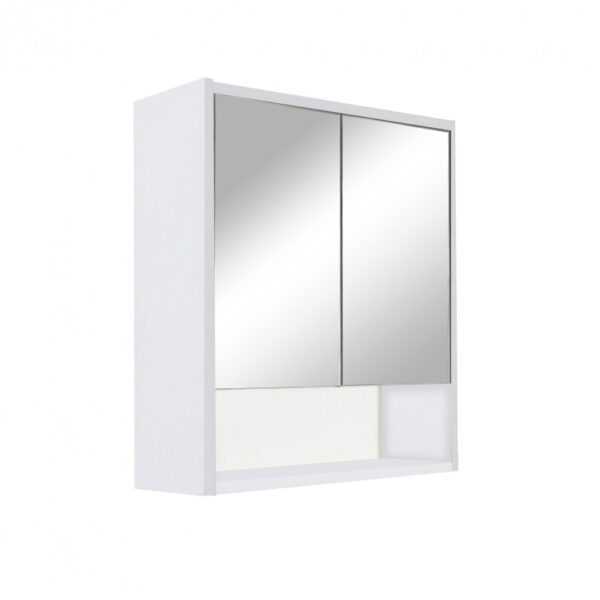 Luna 60 felső tükrös szekrény, tükörfényes fehér