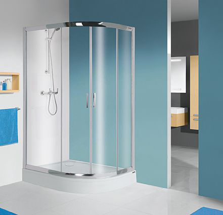 Sanplast kpl-L-KP4/TX5b balos Zuhanykabin szett, aszimmetrikus