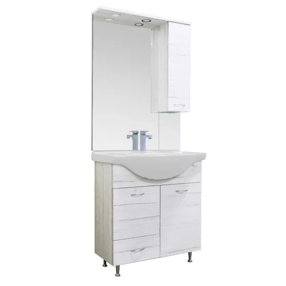 Vanessa 75 komplett fürdőszoba bútor Világos Monaco tölgy