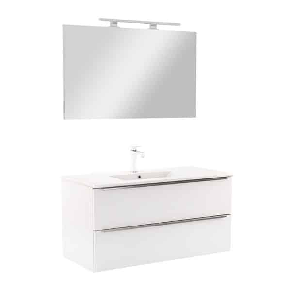 Vario Trim 100 komplett fürdőszoba bútor fehér-fehér