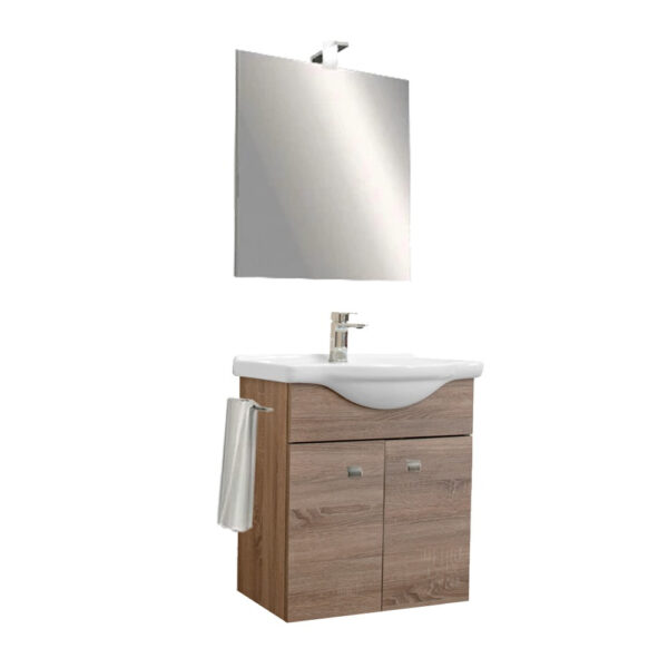 Zeus 65 komplett fürdőszoba bútor Szürke Sonoma tölgy