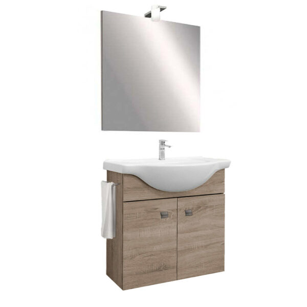 Zeus 75 komplett fürdőszoba bútor Szürke Sonoma tölgy