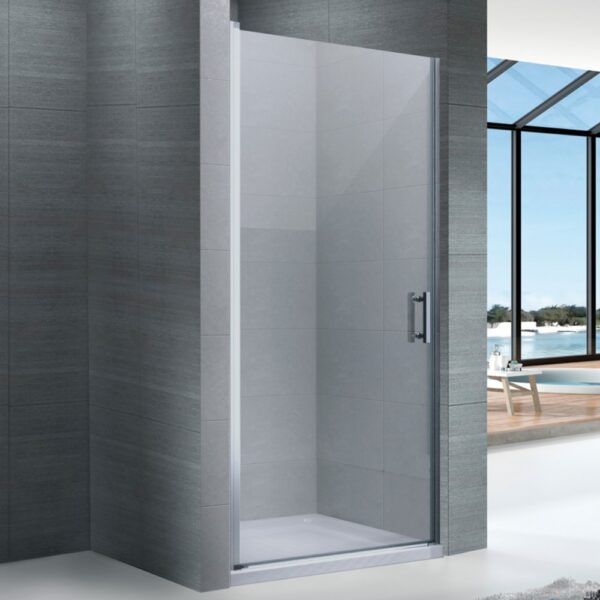 Króm profilos 100 x 185 cm zuhanyajtó víztiszta