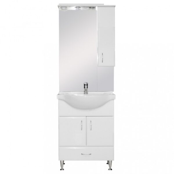 Bianca Plus 65 komplett fürdőszoba bútor magasfényű fehér