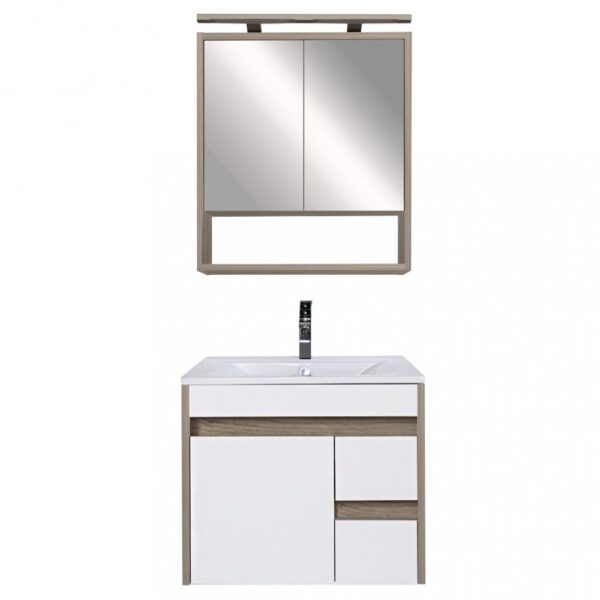 Luna 60 komplett fürdőszoba bútor fehér-rauna szil