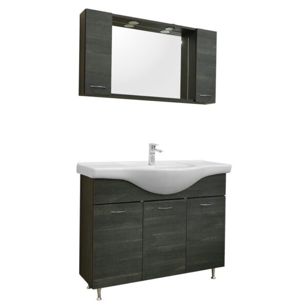 Ruben 105 komplett fürdőszoba bútor Fekete Freya tölgy