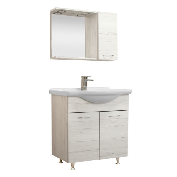 Ruben 75 komplett fürdőszoba bútor Világos Monaco tölgy