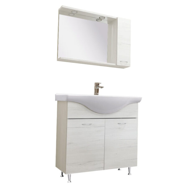 Ruben 85 komplett fürdőszoba bútor Világos Monaco tölgy