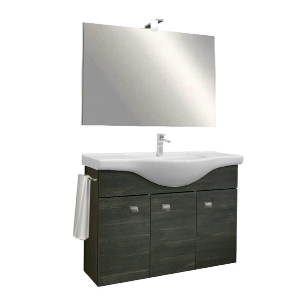 Zeus 105 komplett fürdőszoba bútor Fekete Freya tölgy