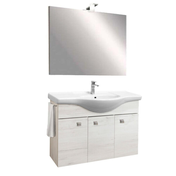 Zeus 105 komplett fürdőszoba bútor Világos Monaco tölgy