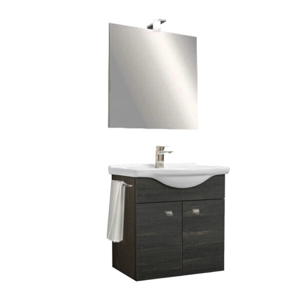 Zeus 75 komplett fürdőszoba bútor Fekete Freya tölgy