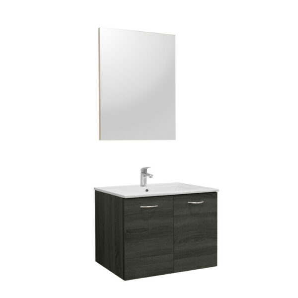 Zoya 60 komplett fürdőszoba bútor Fekete Freya tölgy